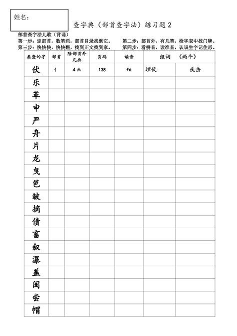 查部首字|國家教育研究院